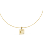 Aurelia Square Halo Lab Grown Diamond Pendant Necklace