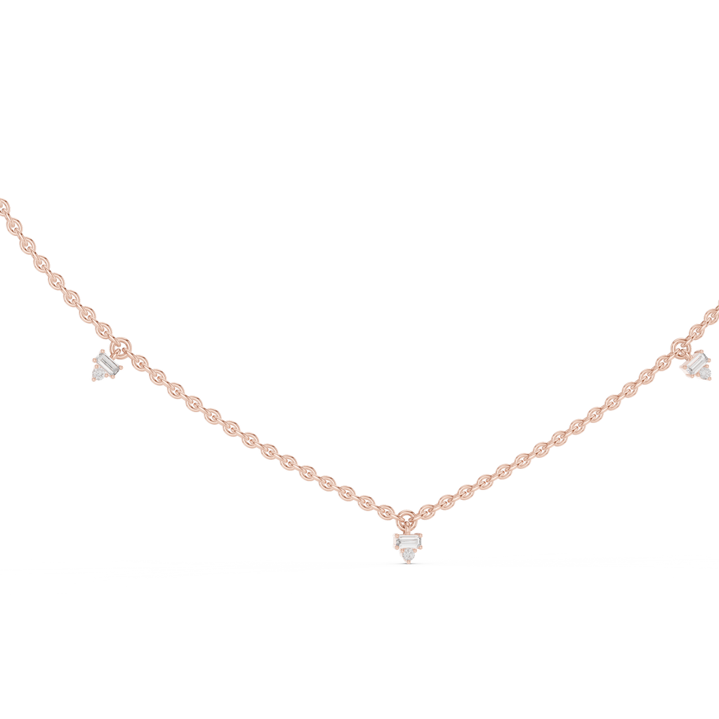 Elowira Delicate Diamond Charm Lab Grown Necklace