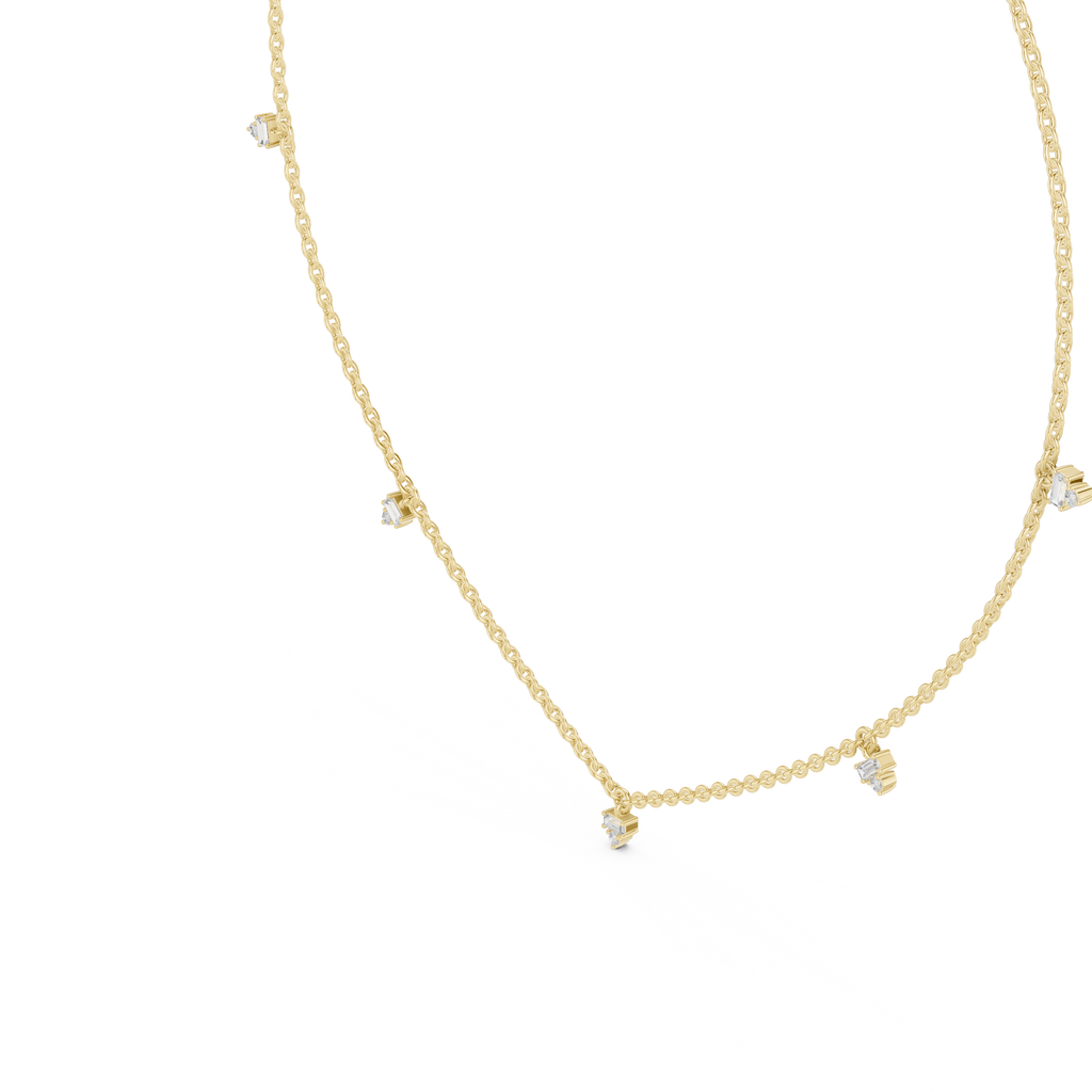 Elowira Delicate Diamond Charm Lab Grown Necklace