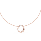 Elowen Floral Halo Lab Grown Diamond Pendant Necklace