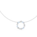 Elowen Floral Halo Lab Grown Diamond Pendant Necklace