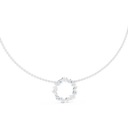 Elowen Floral Halo Lab Grown Diamond Pendant Necklace