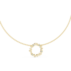 Elowen Floral Halo Lab Grown Diamond Pendant Necklace