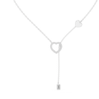 Amorina Heart Lariat Lab Grown Diamond Necklace