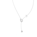 Amorina Heart Lariat Lab Grown Diamond Necklace