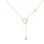 Amorina Heart Lariat Lab Grown Diamond Necklace