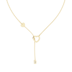 Amorina Heart Lariat Lab Grown Diamond Necklace
