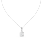 Emeralyn Emerald Cut Halo Lab Grown Diamond Pendant with Diamond Bail