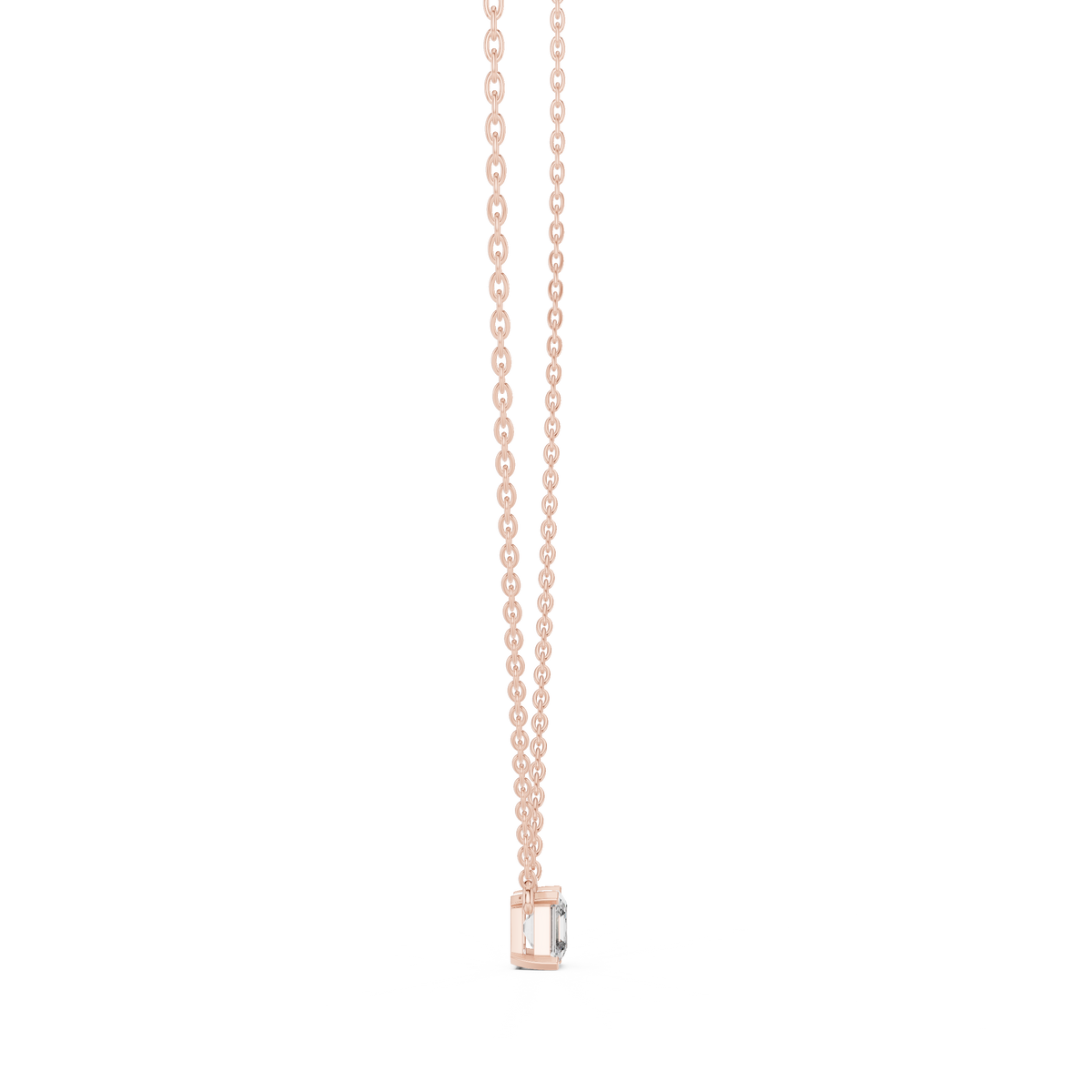 Veyrine Asscher Cut Floating Solitaire Lab Grown Diamond Necklace