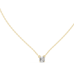 Veyrine Asscher Cut Floating Solitaire Lab Grown Diamond Necklace
