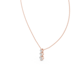 Noralis Past Present Future Graduated Three Stone Lab Grown Diamond Drop Pendant