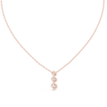 Noralis Past Present Future Graduated Three Stone Lab Grown Diamond Drop Pendant