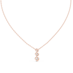 Noralis Past Present Future Graduated Three Stone Lab Grown Diamond Drop Pendant