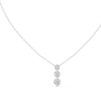 Noralis Past Present Future Graduated Three Stone Lab Grown Diamond Drop Pendant