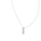 Noralis Past Present Future Graduated Three Stone Lab Grown Diamond Drop Pendant