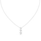 Noralis Past Present Future Graduated Three Stone Lab Grown Diamond Drop Pendant