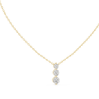Noralis Past Present Future Graduated Three Stone Lab Grown Diamond Drop Pendant