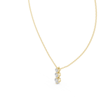 Noralis Past Present Future Graduated Three Stone Lab Grown Diamond Drop Pendant