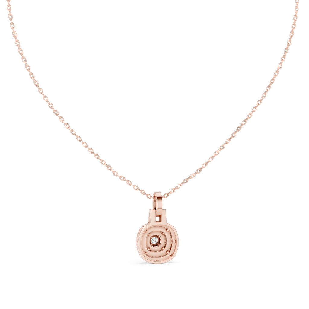 Orbessa Triple Halo Pavé Lab Grown Diamond Pendant Necklace
