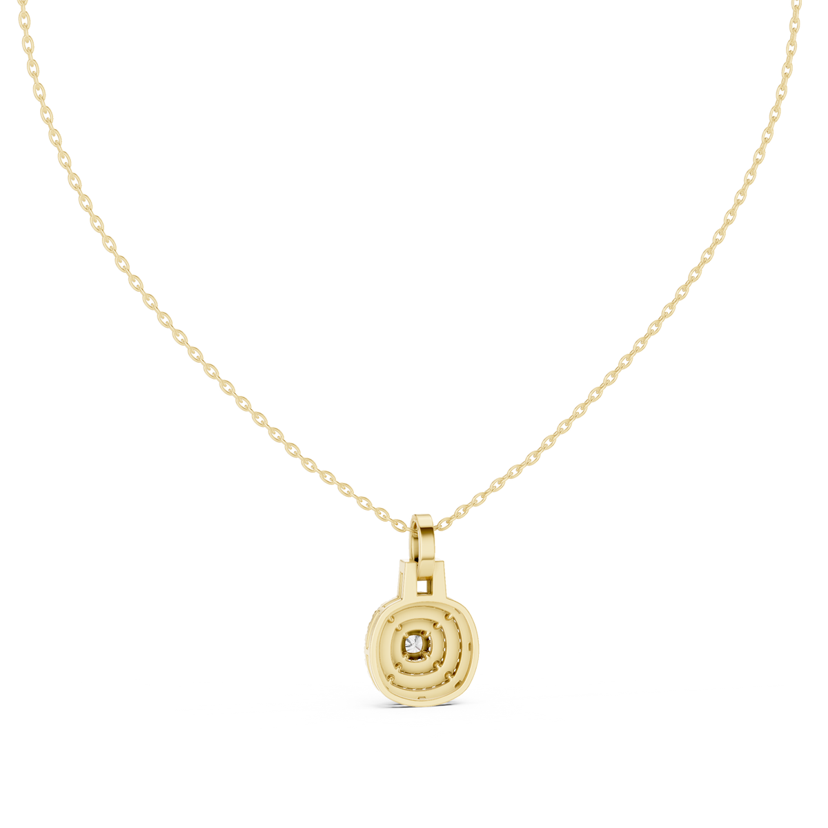 Orbessa Triple Halo Pavé Lab Grown Diamond Pendant Necklace