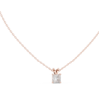 Seravelle Classic Princess Cut Four Prong Lab Grown Diamond Solitaire Pendant
