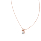 Seravelle Classic Princess Cut Four Prong Lab Grown Diamond Solitaire Pendant