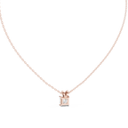 Seravelle Classic Princess Cut Four Prong Lab Grown Diamond Solitaire Pendant