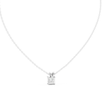 Seravelle Classic Princess Cut Four Prong Lab Grown Diamond Solitaire Pendant