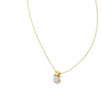 Seravelle Classic Princess Cut Four Prong Lab Grown Diamond Solitaire Pendant