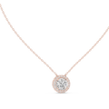 Halenne Floating Round Brilliant Halo Lab Grown Diamond Necklace