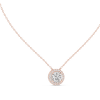 Halenne Floating Round Brilliant Halo Lab Grown Diamond Necklace