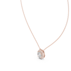 Halenne Floating Round Brilliant Halo Lab Grown Diamond Necklace