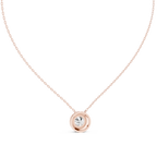 Halenne Floating Round Brilliant Halo Lab Grown Diamond Necklace