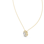 Halenne Floating Round Brilliant Halo Lab Grown Diamond Necklace
