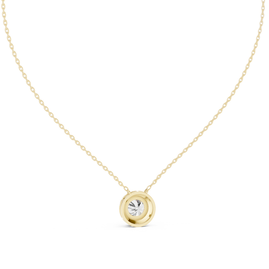 Halenne Floating Round Brilliant Halo Lab Grown Diamond Necklace