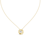 Halenne Floating Round Brilliant Halo Lab Grown Diamond Necklace