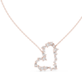 Amoraya Multi Shape Open Heart Lab Grown Diamond Pendant Necklace