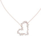 Amoraya Multi Shape Open Heart Lab Grown Diamond Pendant Necklace