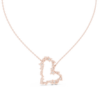 Amoraya Multi Shape Open Heart Lab Grown Diamond Pendant Necklace
