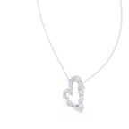 Amoraya Multi Shape Open Heart Lab Grown Diamond Pendant Necklace