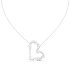 Amoraya Multi Shape Open Heart Lab Grown Diamond Pendant Necklace