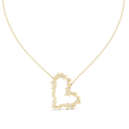 Amoraya Multi Shape Open Heart Lab Grown Diamond Pendant Necklace