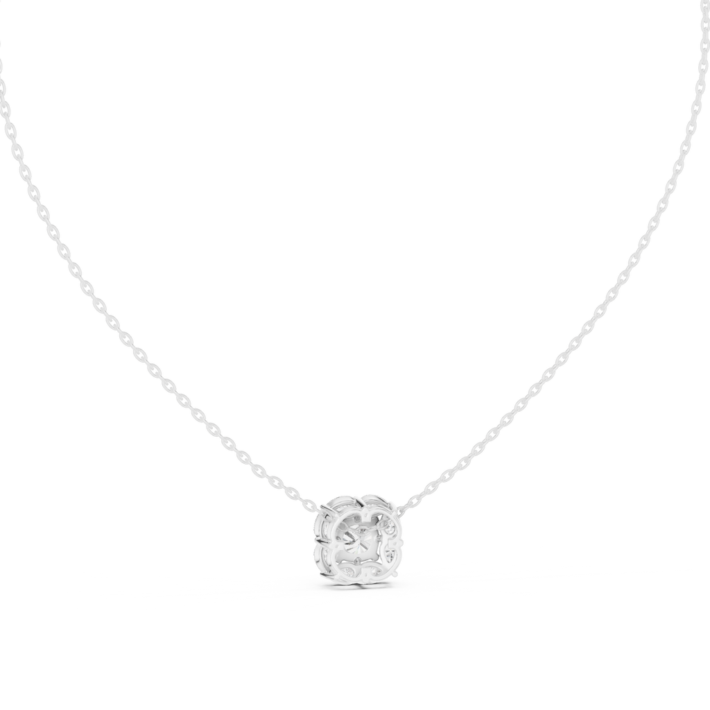 Lunessa Marquise Petal Halo Lab Grown Diamond Pendant Necklace