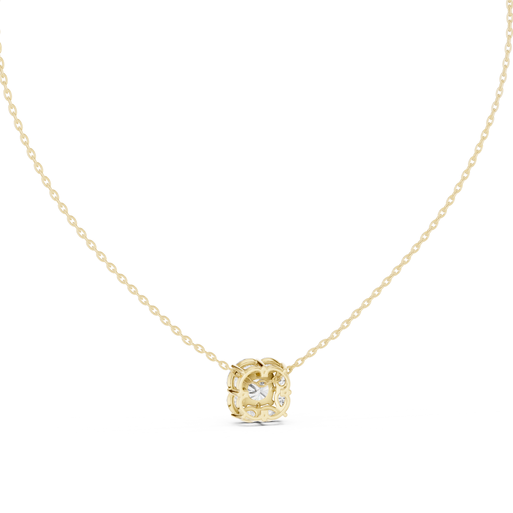 Lunessa Marquise Petal Halo Lab Grown Diamond Pendant Necklace