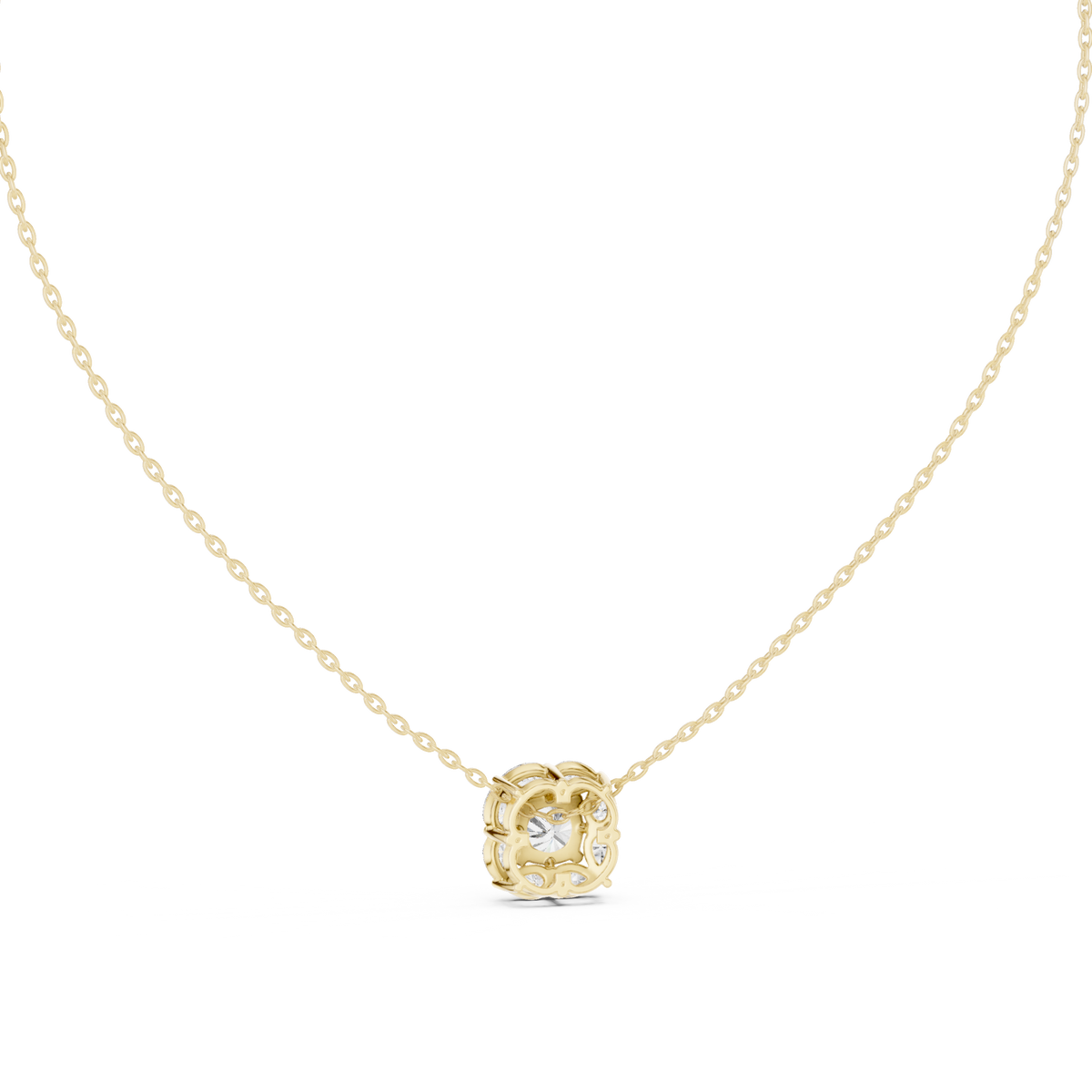 Lunessa Marquise Petal Halo Lab Grown Diamond Pendant Necklace