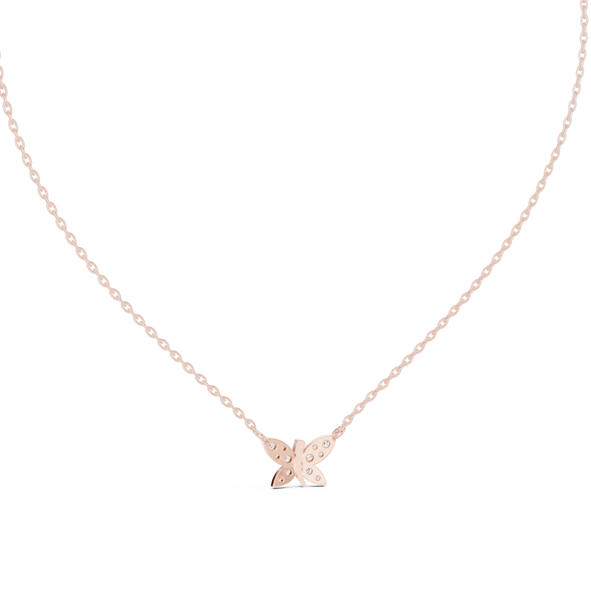 Papilune Pavé Butterfly Lab Grown Diamond Pendant Necklace