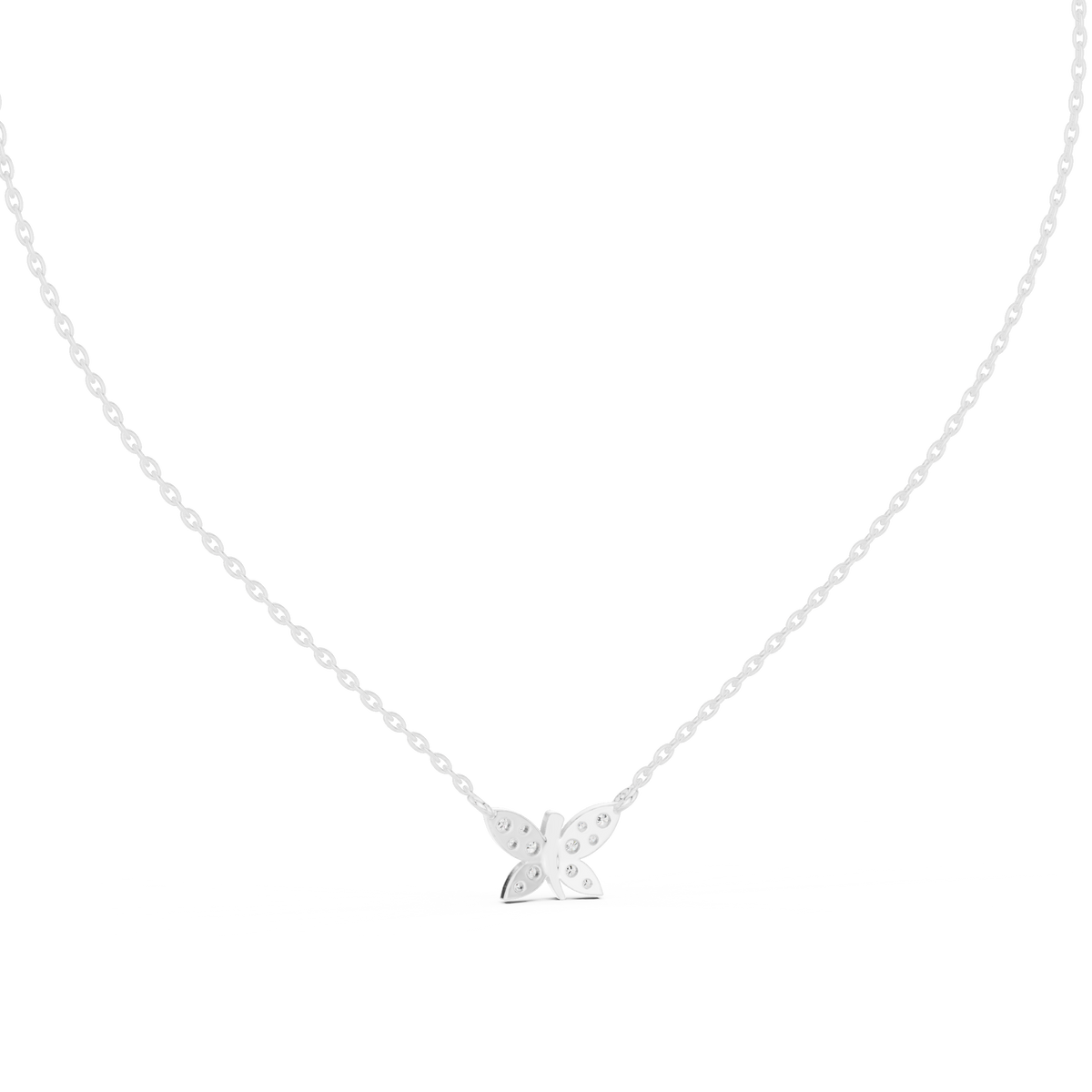 Papilune Pavé Butterfly Lab Grown Diamond Pendant Necklace