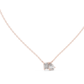 Nalyra Emerald Cut and Pear Cut Two Stone Lab Grown Diamond Necklace