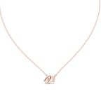 Nalyra Emerald Cut and Pear Cut Two Stone Lab Grown Diamond Necklace