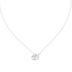 Nalyra Emerald Cut and Pear Cut Two Stone Lab Grown Diamond Necklace